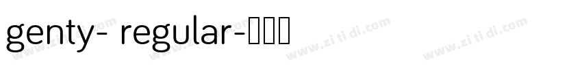genty- regular字体转换